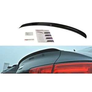 Maxton Design Spoiler CAP für Audi A4 S-Line B9 Limousine schwarz Hochglanz