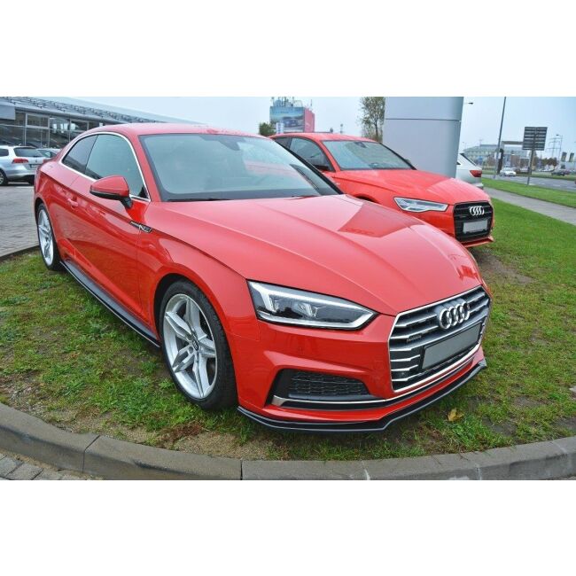 Maxton Design Front Ansatz V.1 / V1 für Audi A5 F5 S-Line schwarz Hochglanz