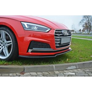 Maxton Design Front Ansatz V.1 / V1 für Audi A5 F5 S-Line schwarz Hochglanz