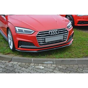 Maxton Design Front Ansatz V.2 / V2 für Audi A5 F5 S-Line schwarz Hochglanz