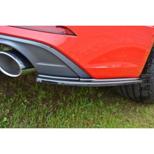 Maxton Design Heck Ansatz Flaps Diffusor für Audi A5 F5 S-Line schwarz Hochglanz