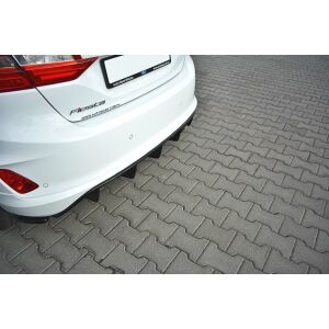 Maxton Design Heckdiffusor Ansatz für Ford Fiesta Mk8 ST-Line schwarz Hochglanz