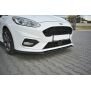 Maxton Design Front Ansatz V.2 / V2 für Ford Fiesta Mk8 ST / ST-Line schwarz Hochglanz