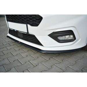 Maxton Design Front Ansatz V.3 / V3 für Ford Fiesta Mk8 ST / ST-Line schwarz Hochglanz