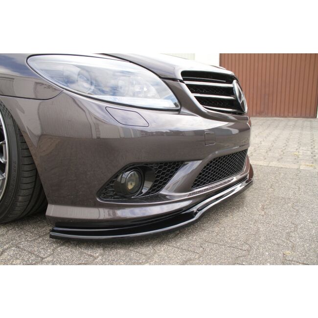 Maxton Design Front Ansatz für MERCEDES CL 500 C216 AMGLINE schwarz Hochglanz