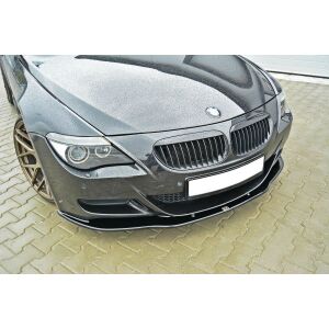 Maxton Design Front Ansatz V.2 / V2 für BMW M6 E63 schwarz Hochglanz