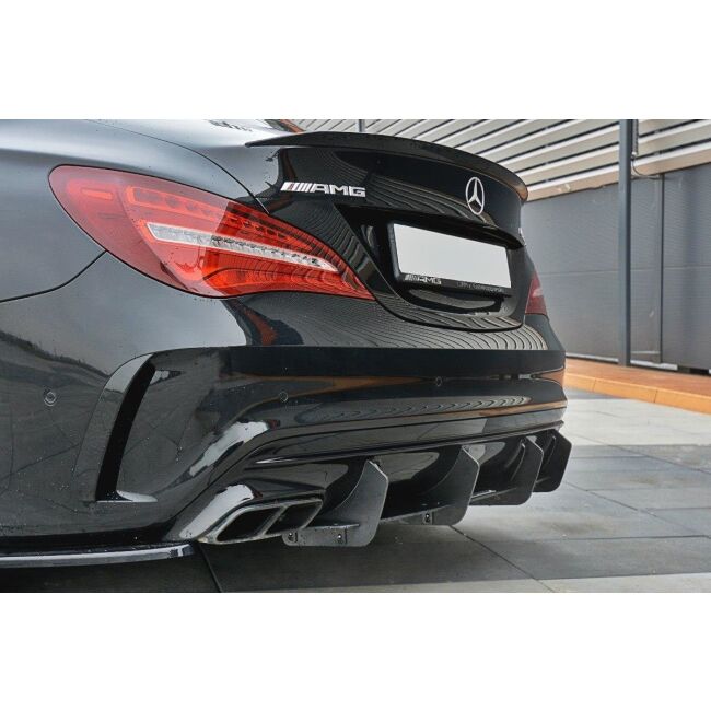 Maxton Design Heckdiffusor Ansatz für Heckschürze V.1 / V1 für Mercedes CLA A45 AMG C117 Facelift