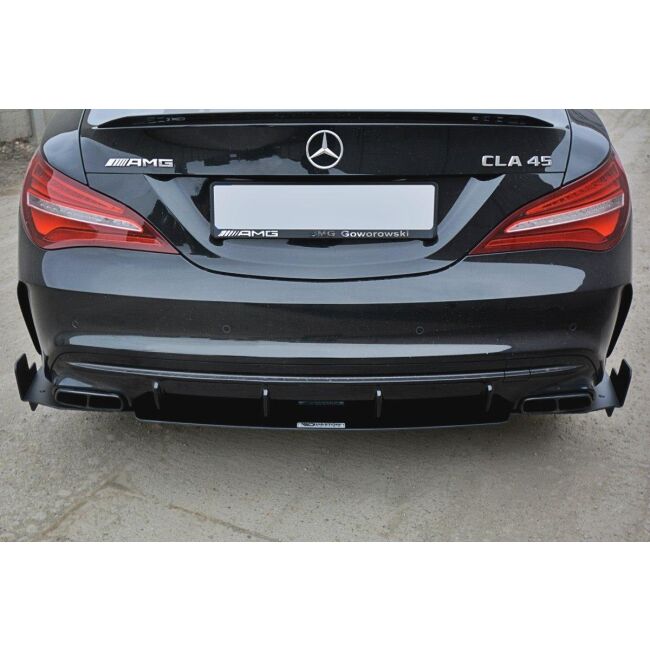 Maxton Design Heckdiffusor Ansatz für Heckschürze V.3 / V3 für Mercedes CLA A45 AMG C117 Facelift