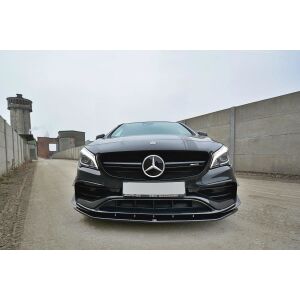 Maxton Design Front Ansatz V.1 / V1 für Mercedes CLA A45 AMG C117 Facelift schwarz Hochglanz