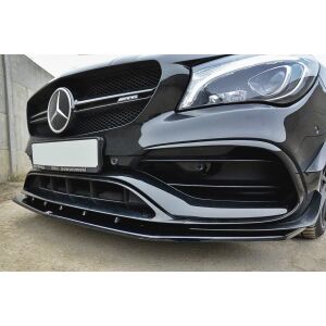 Maxton Design Front Ansatz V.1 / V1 für Mercedes CLA A45 AMG C117 Facelift schwarz Hochglanz