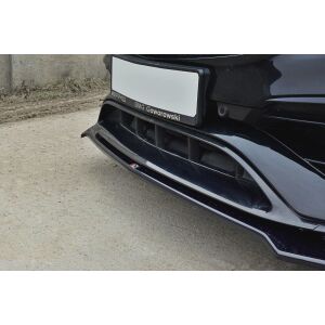 Maxton Design Front Ansatz V.2 / V2 für Mercedes CLA A45 AMG C117 Facelift schwarz Hochglanz