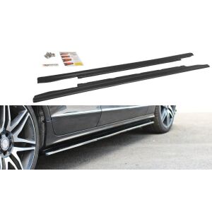 Maxton Design Seitenschweller Ansatz für Mercedes CLS C218 schwarz Hochglanz