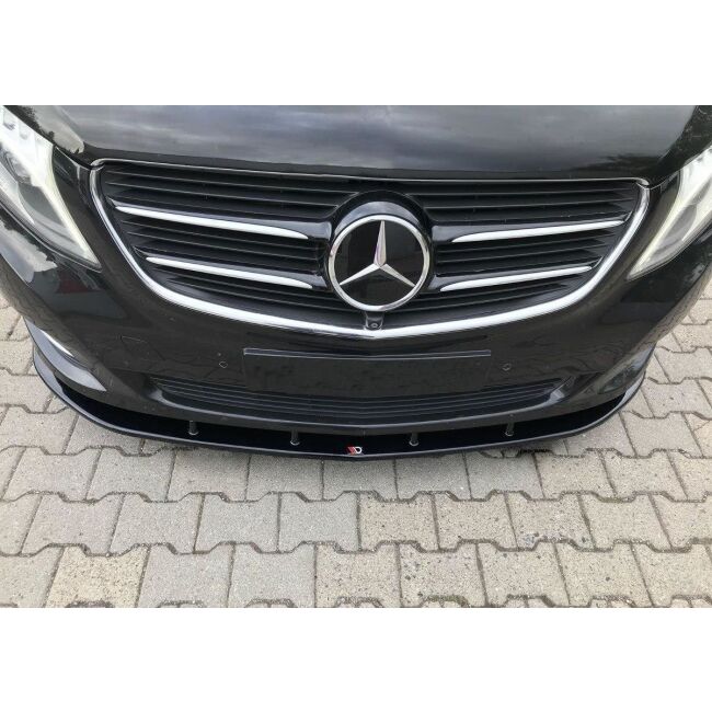 Maxton Design Front Ansatz für V.2 / V2 Mercedes V-Klasse W447 schwarz Hochglanz