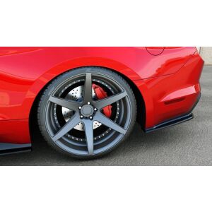 Maxton Design Heck Ansatz Flaps Diffusor für Ford Mustang Mk6 schwarz Hochglanz