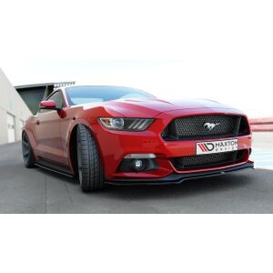 Maxton Design Front Ansatz für Ford Mustang Mk6 schwarz Hochglanz