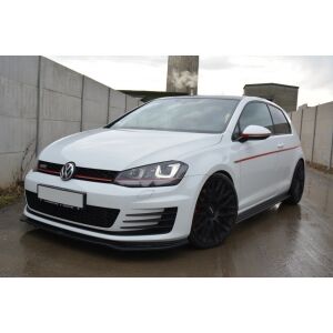 Maxton Design Seitenschweller Ansatz für VW GOLF 7 GTI PREFACE/FACELIFT (breit) schwarz Hochglanz