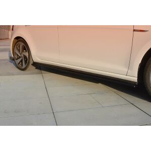 Maxton Design Seitenschweller Ansatz für VW GOLF 7 GTI PREFACE/FACELIFT (breit) schwarz Hochglanz