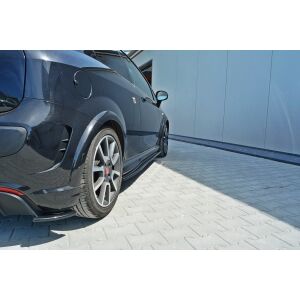 Maxton Design Seitenschweller Ansatz für Fiat Punto Evo Abarth schwarz Hochglanz