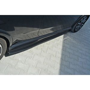 Maxton Design Seitenschweller Ansatz für Fiat Punto Evo Abarth schwarz Hochglanz