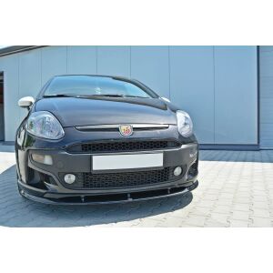 Maxton Design Front Ansatz für Fiat Punto Evo Abarth schwarz Hochglanz