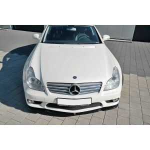 Maxton Design Front Ansatz V.1 / V1 für Mercedes CLS C219 55AMG schwarz Hochglanz