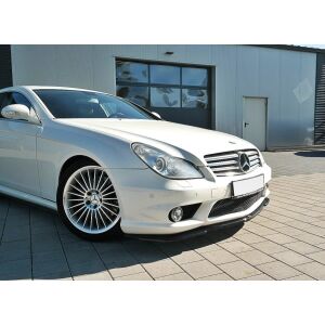 Maxton Design Front Ansatz V.1 / V1 für Mercedes CLS C219 55AMG schwarz Hochglanz
