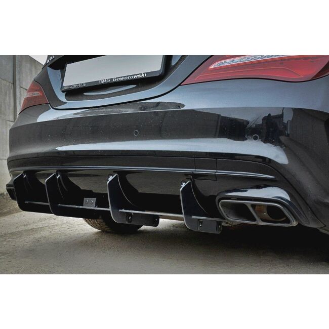 Maxton Design Heckdiffusor Ansatz für Heckschürze V.2 / V2 für Mercedes CLA A45 AMG C117 Facelift