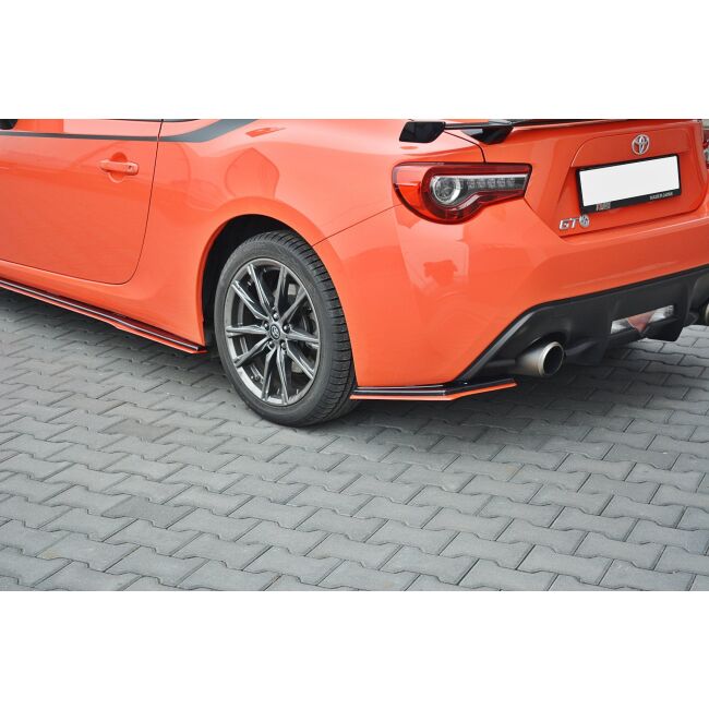 Maxton Design Heck Ansatz Flaps Diffusor V.2 / V2 für TOYOTA GT86 FACELIFT  schwarz Hochglanz