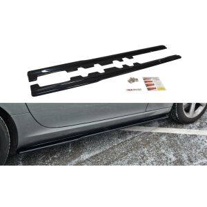 Maxton Design Seitenschweller Ansatz für Mercedes SLK R172 schwarz Hochglanz