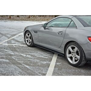 Maxton Design Seitenschweller Ansatz für Mercedes SLK R172 schwarz Hochglanz