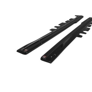 Maxton Design Seitenschweller Ansatz für Mercedes SLK R172 schwarz Hochglanz