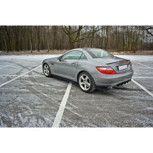 Maxton Design Heckdiffusor Ansatz für Mercedes SLK R172 schwarz Hochglanz