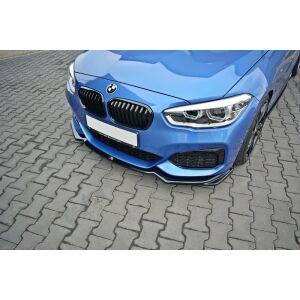 Maxton Design Front Ansatz V.2 / V2 für BMW 1er F20/F21 M-Power schwarz Hochglanz