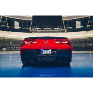 Maxton Design Heck Ansatz Flaps Diffusor V.1 / V1 für CHEVROLET CORVETTE C7  schwarz Hochglanz