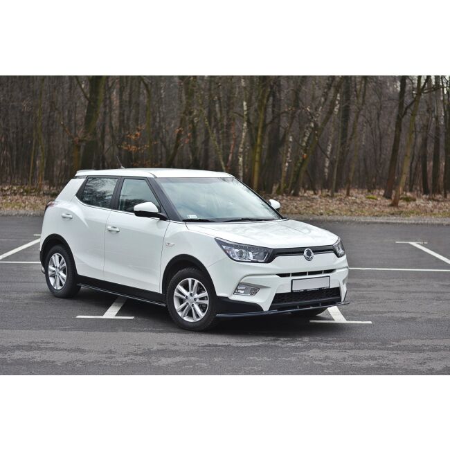 Maxton Design Front Ansatz V.1 / V1 für SSANGYONG TIVOLI schwarz Hochglanz