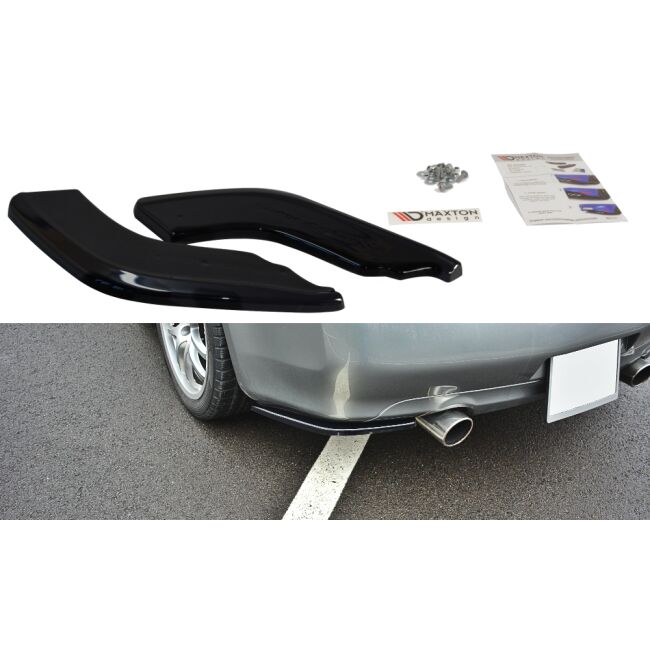 Maxton Design Heck Ansatz Flaps Diffusor für INFINITI G35 COUPE schwarz Hochglanz