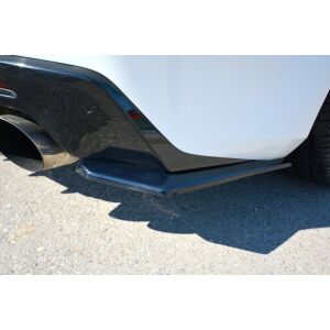 Maxton Design Heck Ansatz Flaps Diffusor für CHEVROLET CAMARO 6TH-GEN. PHASE-I 2SS COUPE schwarz Hochglanz