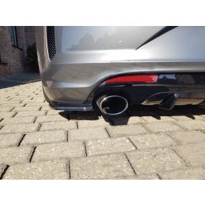 Maxton Design Heck Ansatz Flaps Diffusor für VOLKSWAGEN SCIROCCO MK.3 R FACELIFT schwarz Hochglanz