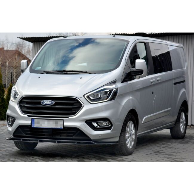 Maxton Design Seitenschweller Ansatz für Ford Transit Custom Mk1 FL schwarz Hochglanz