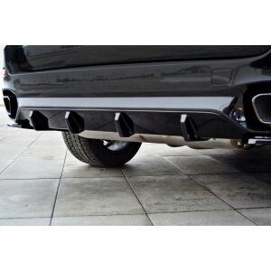 Maxton Design Heckdiffusor Ansatz für BMW X5 F15 M Paket schwarz Hochglanz
