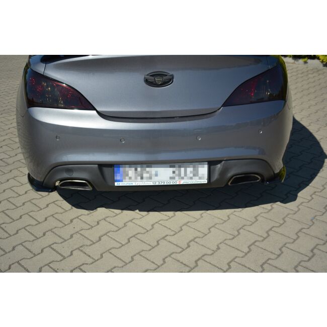 Maxton Design Heck Ansatz Flaps Diffusor für HYUNDAI GENESIS COUPÃ‰ MK.1 schwarz Hochglanz