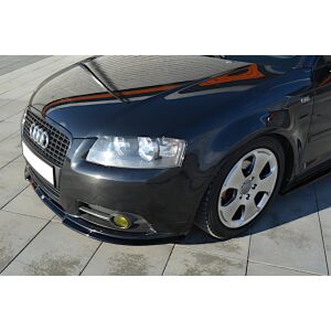 Maxton Design Front Ansatz für Audi A3 S-Line 8P schwarz Hochglanz