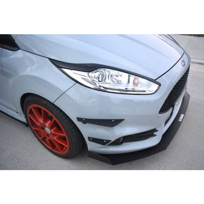 Maxton Design Scheinwerfer Blenden Böser Blick V.2 / V2 für Ford Fiesta ST / ST-Line / Standard Mk7 FL schwarz Hochglanz