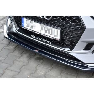 Maxton Design Front Ansatz V.2 / V2 für Audi RS5 F5 Coupe / Sportback schwarz Hochglanz