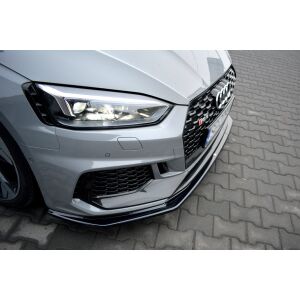 Maxton Design Front Ansatz V.2 / V2 für Audi RS5 F5 Coupe / Sportback schwarz Hochglanz