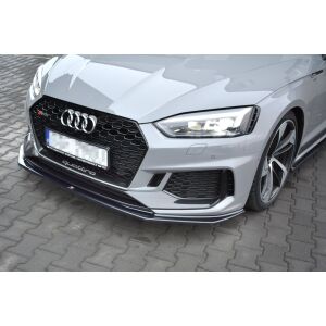 Maxton Design Front Ansatz V.2 / V2 für Audi RS5 F5 Coupe / Sportback schwarz Hochglanz