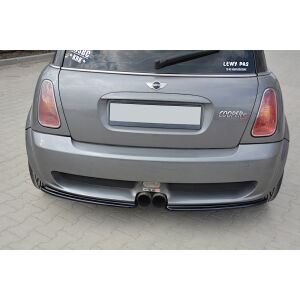 Maxton Design Heck Ansatz Flaps Diffusor für MINI R53 COOPER S JCW schwarz Hochglanz