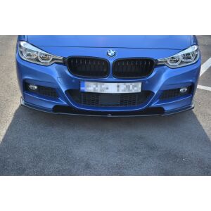 Maxton Design Front Ansatz für BMW 3er F30 FL SEDAN M-SPORT schwarz Hochglanz