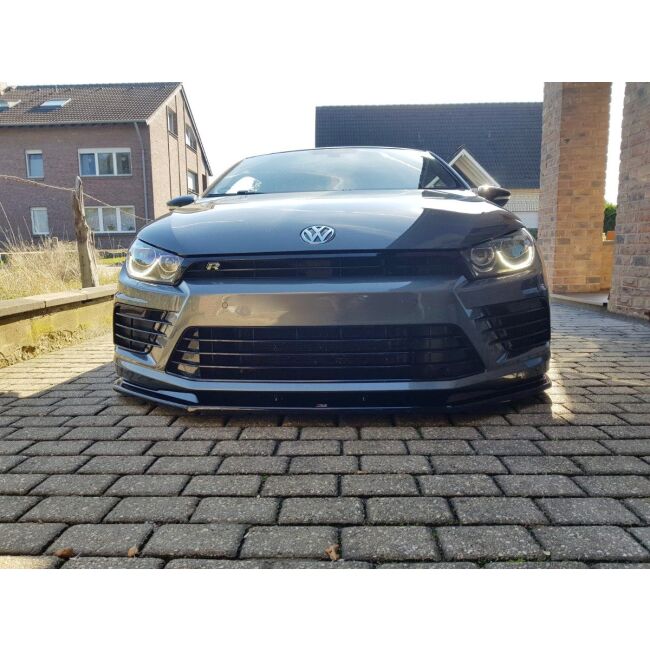 Maxton Design Front Ansatz V.1 / V1 für VOLKSWAGEN SCIROCCO MK.3 R FACELIFT schwarz Hochglanz