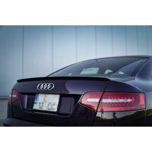 Maxton Design Spoiler CAP für Audi A6 S-Line C6 FL Limousine schwarz Hochglanz
